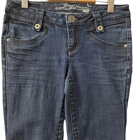 𝅺TALL Long Size 9 Straight Skinny Low Rise Dark Denim Wash Stretch Jean - Picture 9 of 12